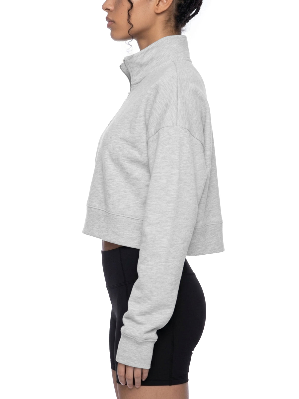 QuarterZip,Sweatshirt,Crop
