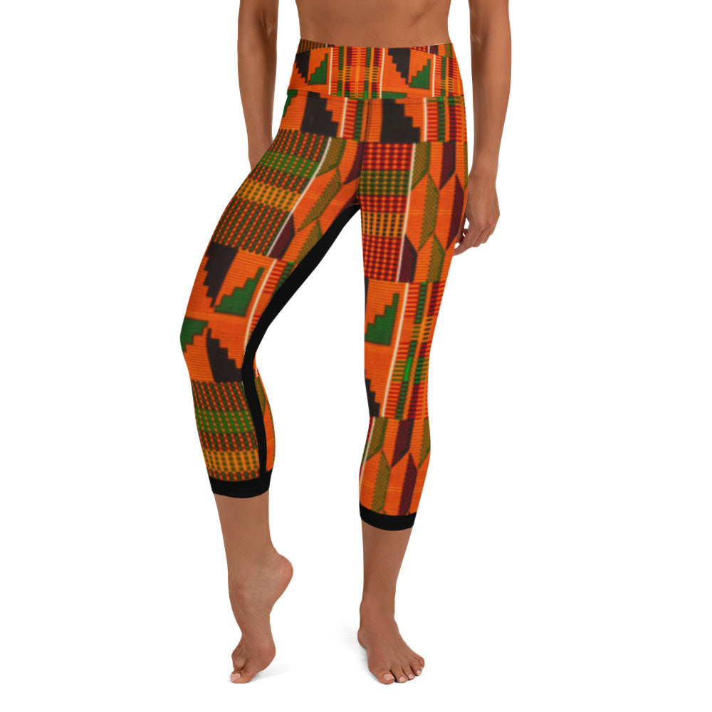 Kente Yoga Capri Leggings